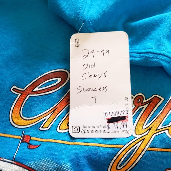 New Chevy Cars Color Blue Sleeveless Graphic Tee Sz Large - Picture 5 of 6